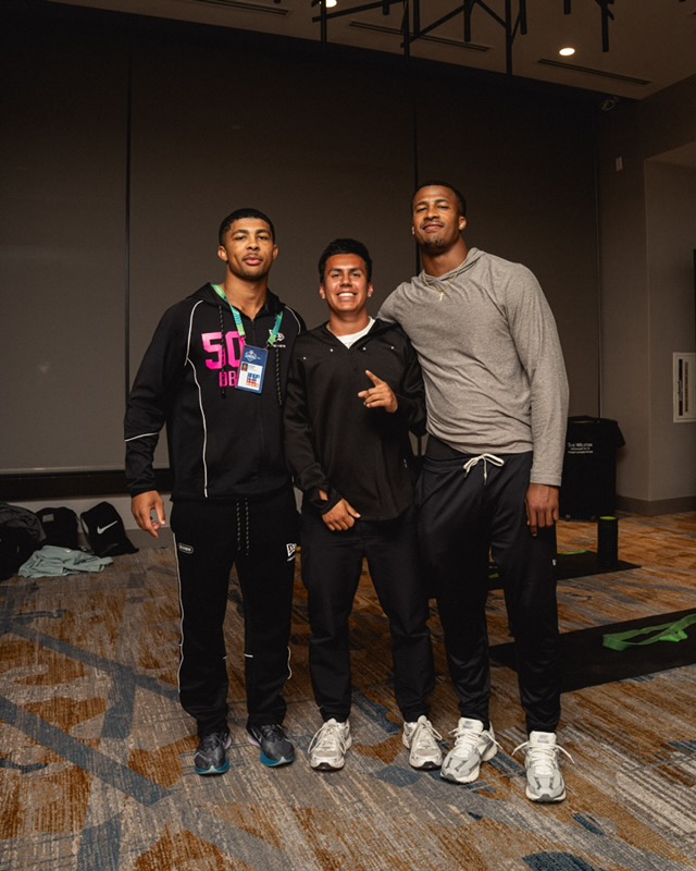 Christopher Mullen with athletes
